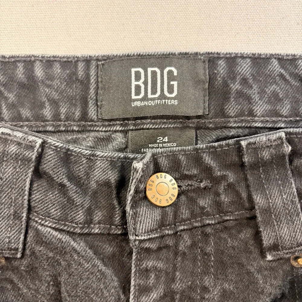 BDG Urban Outfitters Carpenter Jeans Black Wide Leg Baggy Womens 24 Cotton